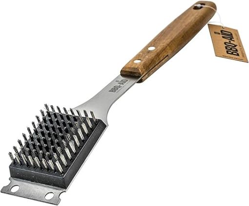 BBQ-AID Pro Grill Set - 6 Piece Bundle - Featuring Grill Brush, Replacement Heads, Spatula, Tongs, and Fork - Image 2