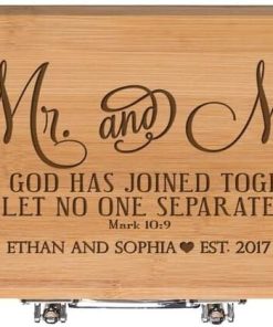 LifeSong Milestones Personalized Wedding Custom Engraved BBQ Tools Grill Accessories Tool Set 3pc Stainless Steel Barbecue Gift Set for Outdoor Grills (Bamboo) (Mr & Mrs) 2