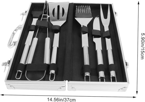 Balacoo Outdoor Portable Barbecue Set Grill Tools with Case for Camping Picnics and Outdoor Cooking BBQ Accessories for Foodies and Grill - Image 2