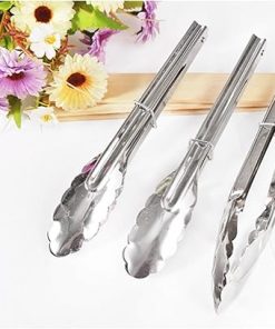 Kitchen Cooking Tongs Stainless Steel Grill Tongs Suitable for Outdoor Cooking, Buffet Tongs Kitchen Tool 2