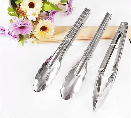 Grill Tongs BBQ Tongs Stainless Steel Grill Tongs Suitable for Outdoor Cooking, Buffet Grill Tongs for BBQ 2 Grill Tongs BBQ Tongs Stainless Steel Grill Tongs Suitable for Outdoor Cooking, Buffet Grill Tongs for BBQ - Image 2