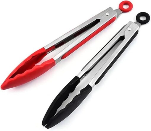 BBQ Tongs, BBQ Food Tong Kitchen Tongs Utensil Cooking Tong Clip Clamp Accessories Salad Serving BBQ Tools Accessories(Blue) - Image 2