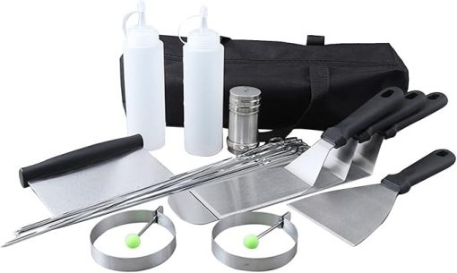 MaGiLL Griddle Accessories Kit of 17 Stainless Steel Grill Spatula Kit Professional BBQ Grill Tools Set with Spatula Scraper - Image 2