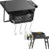 Side Shelf and Grill Caddy for Blackstone 17" & 22" Griddle Stand, Accessories With Tool Hooks, Paper Towel Holder and Spatula Holder for Blackstone 5013 Stand
