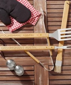 Personalization Universe The Groomsman Personalized BBQ Utensil Set 2