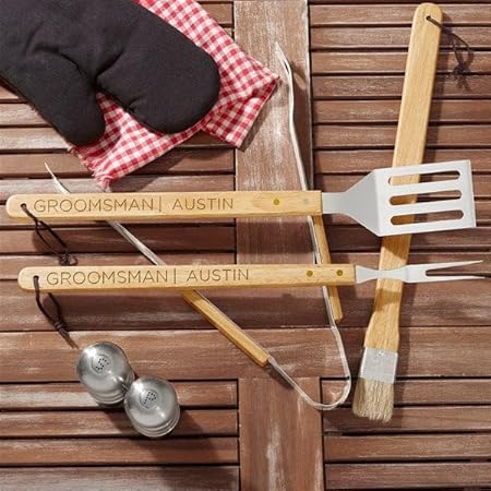 Personalization Universe The Groomsman Personalized BBQ Utensil Set 2 Personalization Universe The Groomsman Personalized BBQ Utensil Set - Image 2