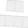barbeque grill outdoor,3 Pcs Stainless Steel Grill Hibachi Grill Portable Grills Portable Grill Stand Grilling Grid Fish Grill Rack Barbecue Grids Barbecue Grid Mat Camping Barbecue Net Reusable Net C