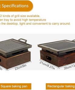 Portable BBQ Grill Barbecue Grill Charcoal BBQ Oven Household Non-Stick Cooking Tools (Size : L) (OneColor S) 2