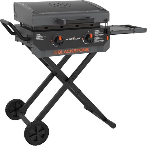 Blackstone 2401 Iron Forged 22" Griddle with Flexfold Legs, Powder Coated Steel, Black