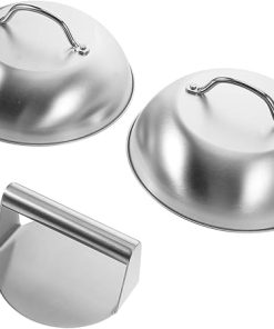 PRETYZOOM Meat Press Pot Cover for Grilling BBQ Grill Accessories Burger Press for Flat Top Outdoor Cooking Griddle