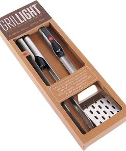 Grill Light Grill Spatula & Tongs Grilling Set | Restaurant Grade Stainless Steel | Super Bright LED Light to Grill in Dark | Waterproof & Dishwasher Safe | Camping Barbecue Grilling Tongs Spatula 2