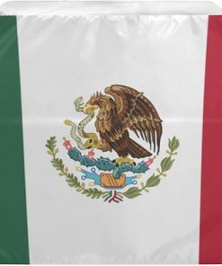 Mexico Flag 65 Inch Grill Cover Large Waterproof Fade Resistant Silver-Coated Oxford