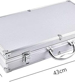18PCS Grill Set, Grill Accessories,18 Piece Grilling Set with Aluminum Storage Box,Stainless Steel BBQ Tools for Outdoor Indoor Barbecue Grilling Set Easy to use 2