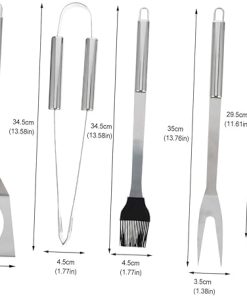 Totority Versatile Grilling Kit Stainless Steel BBQ Tools for Camping Parties and Daily Use 2