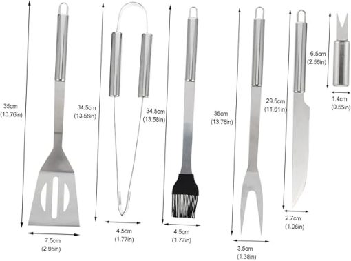 Totority Versatile Grilling Kit Stainless Steel BBQ Tools for Camping Parties and Daily Use - Image 2