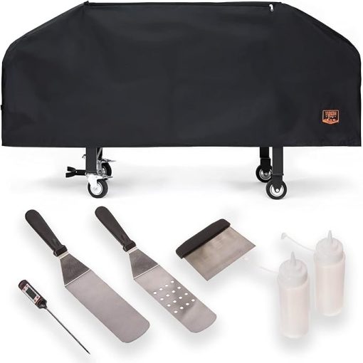 Yukon Glory™ Premium Heavy-Duty Griddle Cover for Blackstone 36 Inch Griddle and 6 Piece Griddle Tool Set, Complete Griddle Accessories Kit (Complete Griddle Accessories Kit)