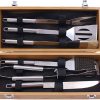 BBQ Grill Accessories Tools Set Heavy Duty BBQ Grill Tools Set for Men Tools Outdoor Barbecue Grill Utensils Set with Storage Case for All Camping and Parties