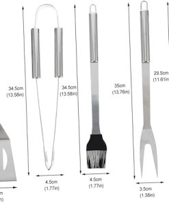 Mikikit 1 Set Portable Tool Stainless Steel Grill Utensils Kit with Bag for Outdoor Barbecues Camping and Holiday Gatherings Present for Lovers and Chefs 2
