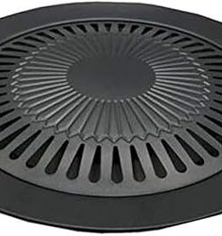 Non-Stick Korean Grills Round Pan Barbecue Grill for Outdoor Carbon Barbecue Accessories Tools Easy Clean
