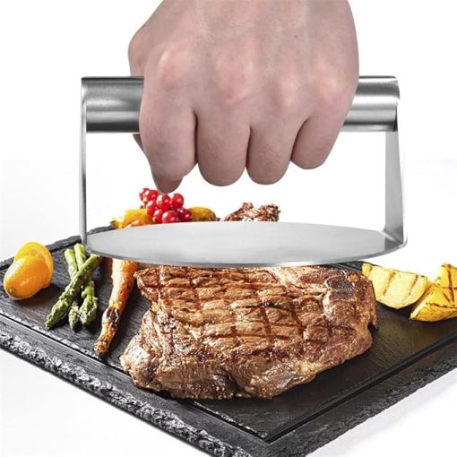 JSEIAJB Stainless Steel Burger Press Non-Stick Grill Smasher Non-Stick Bacon Griddle Hamburger Kitchen Accessories Tool - Image 2