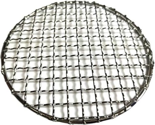 HEAGER Stainless Steel Cooking Grate Grid, Grids Grates Stainless Steel Round BBQ net Grill Mesh Roast Nets Bacon Grill Tool Iron Nets Barbecue Accessories Non-Stick BBQ Mat Grid(15cm)