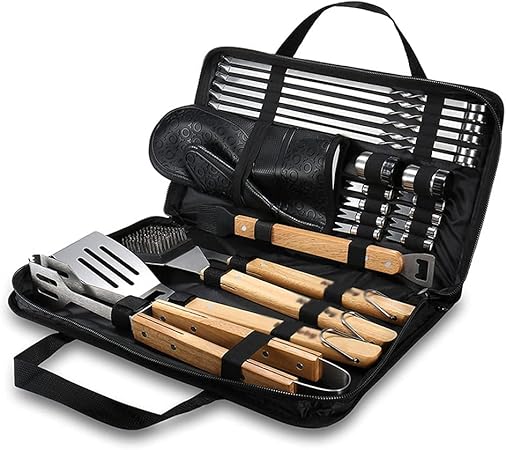 BBQ Tools Set Grill Accessories Skewers Tongs Spade Brush Glove Outdoor Barbecue Utensils (Size : 15 pcs) (23 pcs) BBQ Tools Set Grill Accessories Skewers Tongs Spade Brush Glove Outdoor Barbecue Utensils (Size : 15 pcs) (23 pcs)