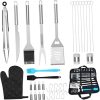 VOSAREA 1 Set Barbecue Tool with Food Clips Brushes and Clamps for Outdoor Grilling Includes Storage Bag Essential Accessories for Home and Gifting 3