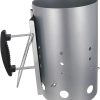 Charcoal Starter, Heat Resistant Stainless Steel Charcoal Chimney Starter Rapid Fire Starter Can Grill Tool for Outdoor Cooking BBQ (Black) 3