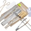 Rib Membrane Removal Tool,BBQ Rib Skinner Tool,Rib Prep Pro Steel Rib Membrane,BBQ Rib Skinner Premium Food,Ergonomic Design for Easy Membranes Removal,with Arc Clamp & Non-Slip Grip(2pcs) 4