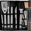 20PCS BBQ Grill Tools Set with Storage Bag, Stainless Steel Grill Accessories, Portable Grilling Utensil Kit for Travel, Picnics, RVs, Camping, BBQs