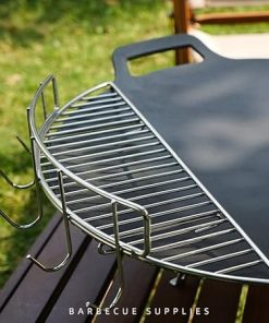 Stainless Steel Semicircular Grill Mesh Home Roast Bacon Grill Tool Iron Barbecue Accessories/D/33.3 * 10.8 * 7.3Cm 2
