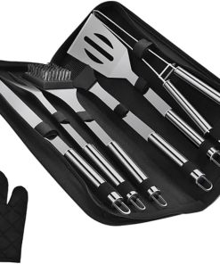 SUPVOX Stainless Steel BBQ Tool Food Clamp Complete Grill Tool Set for Outdoor Cooking