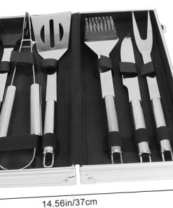 Outdoor Portable BBQ Tool Set Grill Accessories with Case for Camping Picnics and Outdoor Cooking 2