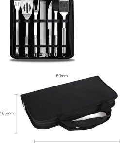 Complete BBQ Utensils Set, Stainless Steel Grill Accessories BBQ Tools, BBQ Grill Tools Set with Stainless Steel Food Clamp, for Barbecue, Camping, Kitchen 2