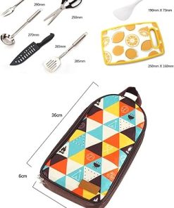 SEFAX Portable Camping Kitchen Utensil Set, Grilling and Camping Cooking Utensils Set, BBQ Tools Set, Grill Accessories, Suitable for Outdoor, Camping, Backyard (Color : C) 2