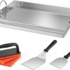 ZWILLING BBQ+, 5-pc Grill Tool Set, Grill Spatula, Grill Tongs, Grill Fork, Basting Brush, Chef’s Wrap, Made From Durable and Corrosion-Resistant Stainless Steel, Travel Friendly, Easy-to-Clean 4