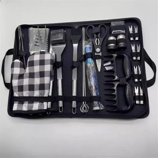 Barbecue Tool Set Cloth Bag Set of 29 Pieces - Image 2