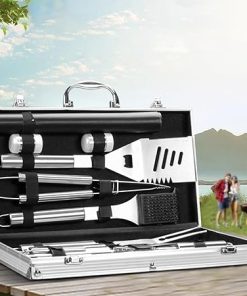 28PCS BBQ Tools Set Grill Accessories for Outdoor Grill Utensils Stainless Steel Grilling Tools Set, Barbecue Accessories Kit Ideal Grilling s for Men Dad 2