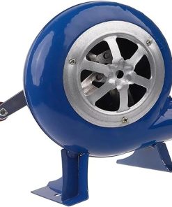 Manual Iron Gear BBQ Blower, Iron Gear Popcorn Fan Manual Fan, BBQ Air Blower Fast Fire Starter, Portable Manual Hand Crank Bellows Tool, for Outdoor Barbecue Charcoal Grills Stove Accessories(300W)