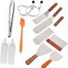 5sets Stainless Steel Meat Tongs for Cooking Steak Frying Clip Grill Tongs Outdoor Grill Accessory 3pcs*5 3
