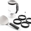 Camp Chef Breakfast Kit - Flat-Top Griddle Accessories Includes Pancake Batter Dispenser, Griddle Spatula & 4 Egg Rings