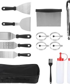 Stainless Steel BBQ Tool Set, NonStick Griddle Accessories, Complete Outdoor Barbecue Grilling Kit, Heat and, Outstanding for Backyard Parties and Professional C 2