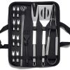 Portable BBQ Tools Set, Aluminium Grill Accessories Kit with Brush Clip Cap Pot Tip Spout Pot Funnel, Outstanding for Barbecue Lovers, Indoor Kitchen and Camping Outdoors 4