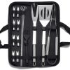 BBQ Products Man SH2 Series 5 Piece BBQ Tool Set with 4 Bonus Steak Therms, One Size, Stainless Steel 3