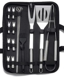 BBQ Grill Accessories Set for Men Women, 16PCS Grilling Utensils Tools Set, Stainless Steel BBQ Tools with Storage Bag,for Barbecue, Camping, Kitchen Outdoor Barbecue Tools, Easy to Carry