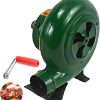 Mini Manual Iron Gear BBQ Blower, Iron Gear Popcorn Fan Manual Fan, Cooking Manual BBQ Air Blower, Hand Blower with Hand Crank Tool, Camping Charcoal Grills Stove Accessories(300W) 4