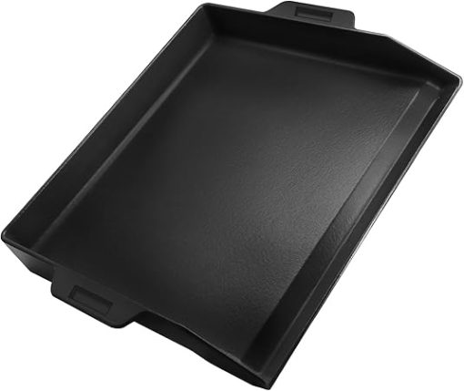 Criditpid Cast Iron Griddle for Gas Grill, Universal Flat Top Plate Cooking Griddle for Charcoal Grills/Gas Stoves, 18.6" x 14" BBQ Grill Griddle Plate Insert for Weber, Nexgrill, Charbroil, Camp Chef