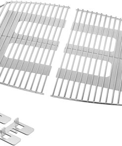 Stanbroil Solid Rod Stainless Steel Grill Cooking Grates for Weber Q300, Q320, Q3000, Q3100, Q3200 Series Gas Grill, Replacement Parts for Weber 7646