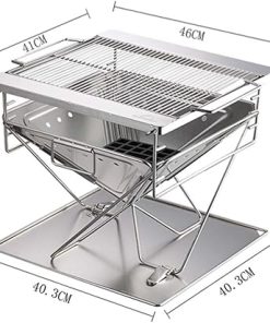 Metal Outdoor Barbecue Accessories, Folding Barbecue Stove Barbecue Light Charcoal Barbecue Grill Non Stick Outdoor 2