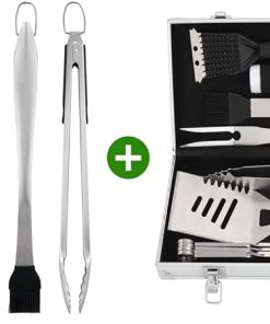 ROMANTICIST 4PC Heavy Duty Grill Accessories Bundle with Heavy Duty 20PC BBQ Grill Tool Set - The Best Barbecue Gift for Father's Day and Christmas